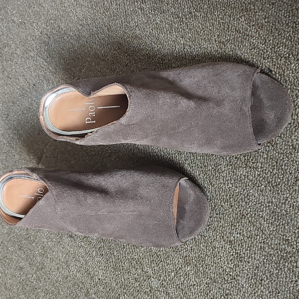 Paolo Women's Chocolate Suede Open-Toe Mules